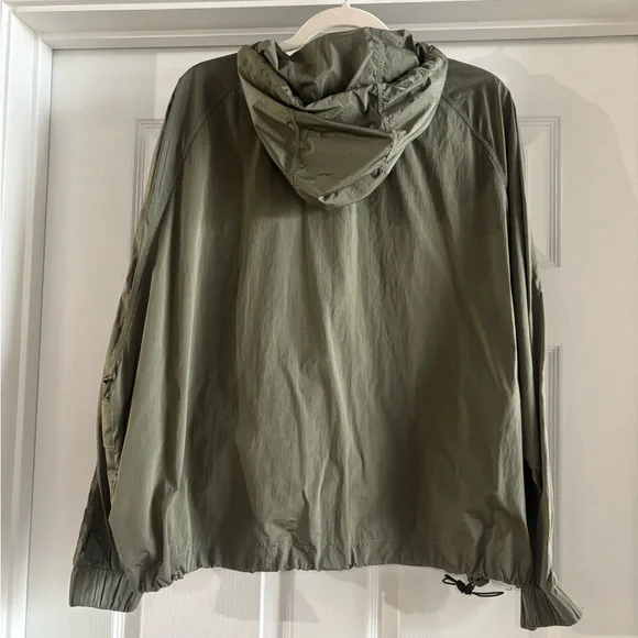 Adidas Khaki Hooded Windbreaker - Picture 3 of 4